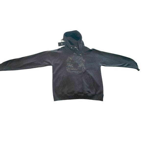 VERSACE Men's/Unisex Black Embroidered Cartouche Hoodie Sweatshirt, M or L - Picture 3 of 13